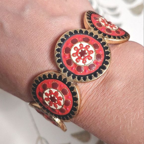 Lucky Brand Jewelry - Lucky Brand Floral Enamel Bangle Bracelet